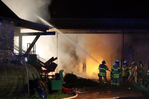Scheunenbrand in Aachen-Orsbach